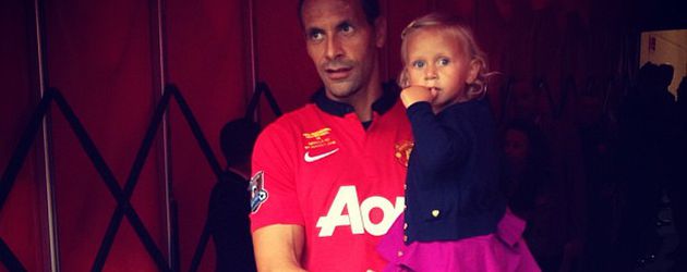 Rio Ferdinand mit seinen drei Kindern Rio Ferdinand mit seinen drei Kindern