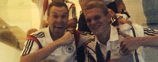 Shkodran Mustafi, Manuel Neuer, Bastian Schweinsteiger und Kevin Großkreutz Shkodran Mustafi, Manuel Neuer, Bastian Schweinsteiger und Kevin Großkreutz