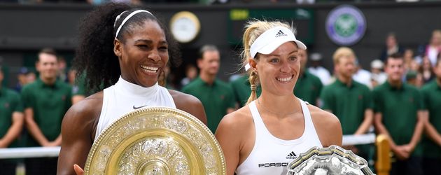 Serena Williams und Angelique Kerber beim Grand Slam Turnier in Wimbledon Serena Williams und Angelique Kerber beim Grand Slam Turnier in Wimbledon