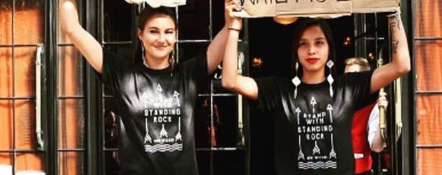 Schauspielerin Shailene Woodley beim Protest gegen die Dakota Access Pipeline Schauspielerin Shailene Woodley beim Protest gegen die Dakota Access Pipeline