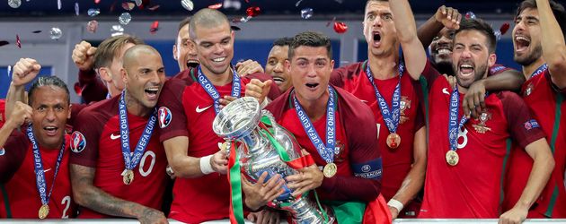 Siegerehrung des portugiesischen EM-Teams Siegerehrung des portugiesischen EM-Teams