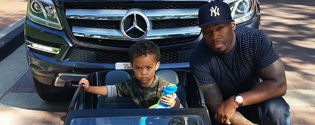 Sire Jackson und Papa 50 Cent bei Sires zweitem Geburtstag Sire Jackson und Papa 50 Cent bei Sires zweitem Geburtstag