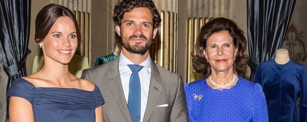 Prinz Carl Philip von Schweden, Sofia Hellqvist und Königin Silvia von Schweden Prinz Carl Philip von Schweden, Sofia Hellqvist und Königin Silvia von Schweden
