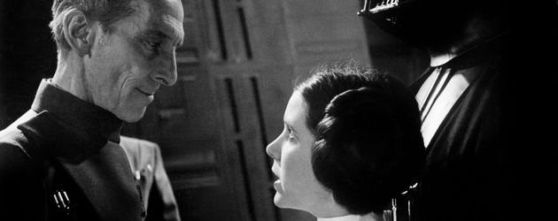"Star Wars"-Darsteller Peter Cushing und Carrie Fisher "Star Wars"-Darsteller Peter Cushing und Carrie Fisher
