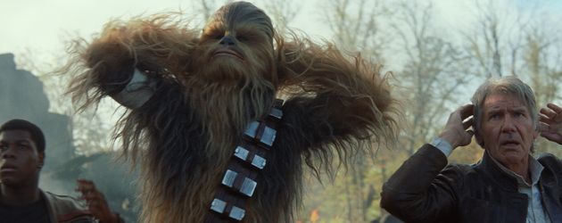 Harrison Ford, John Boyega und Peter Mayhew Harrison Ford, John Boyega und Peter Mayhew