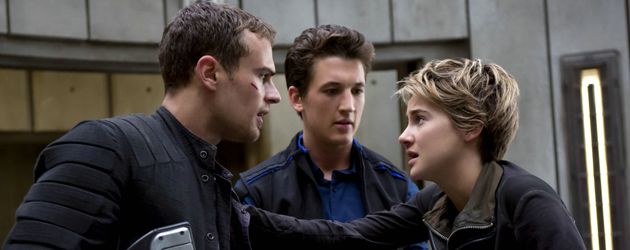 Theo James, Miles Teller und Shailene Woodley in "Insurgent" Theo James, Miles Teller und Shailene Woodley in "Insurgent"