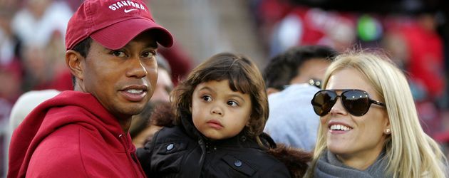 Tiger Woods mit Tochter Sam und Ex-Frau Elin Nordegren 2009 in Palo Alto Tiger Woods mit Tochter Sam und Ex-Frau Elin Nordegren 2009 in Palo Alto