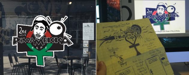Tupacs Zeichnungen und das Logo des Pop-up Restaurants Tupacs Zeichnungen und das Logo des Pop-up Restaurants