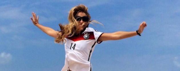 Andrea Kaiser im Deutschland-Trikot-Shirt Andrea Kaiser im Deutschland-Trikot-Shirt